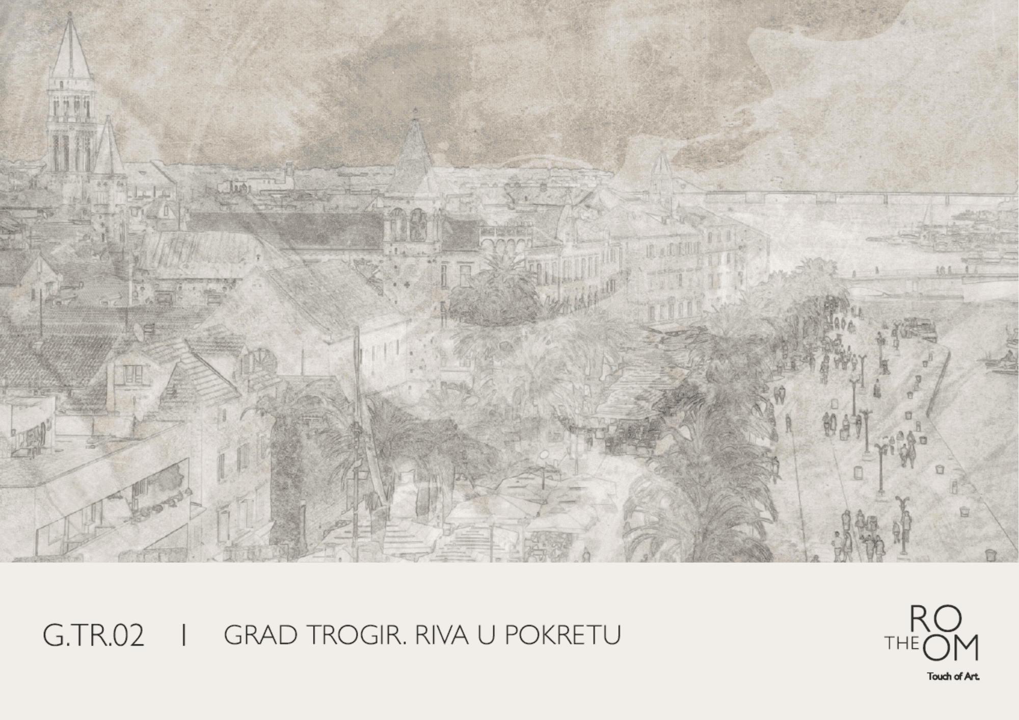 Grad Trogir. Riva u pokretu